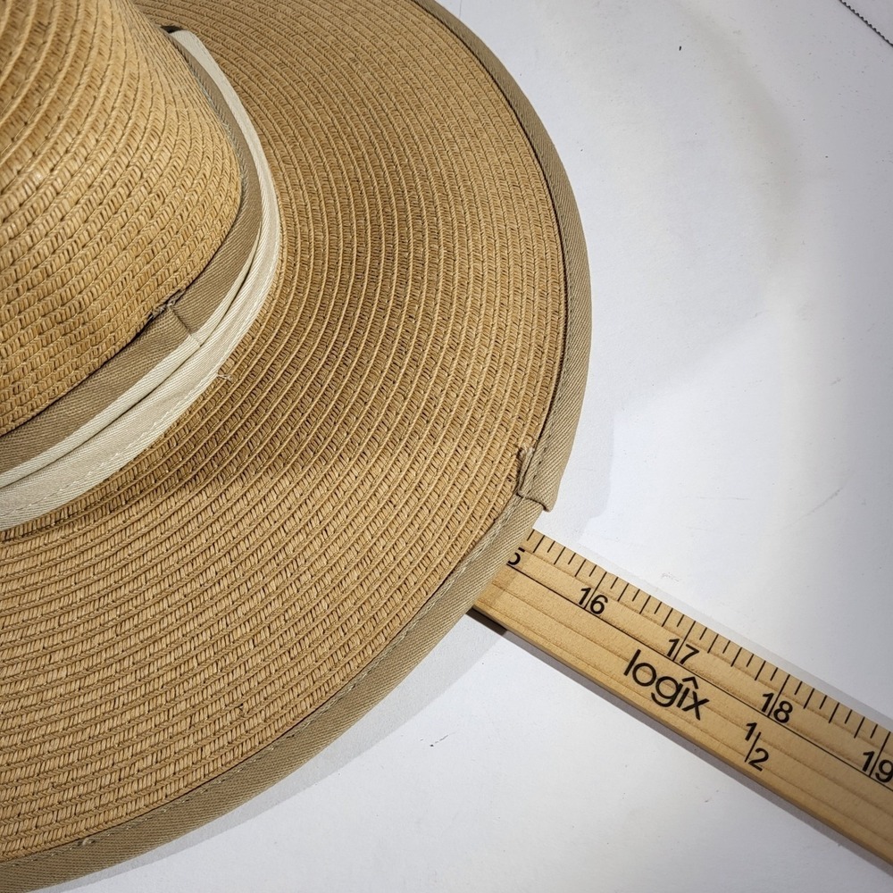 Koppen Wide Brim Straw Hat S/M Unisex Outdoor Sun with Chin Strap - Picture 8 of 10